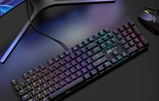 Delux KM55 Mechanikus Gamer Billentyűzet - Angol kiosztás