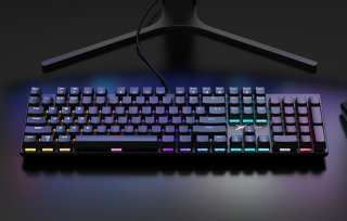 Delux KM55 Mechanikus Gamer Billentyűzet - Angol kiosztás