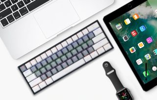 Delux KM33 Vezeték Nélküli Mechanikus Gamer Billentyűzet - Angol kiosztás