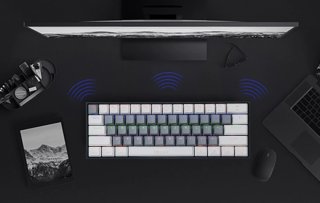 Delux KM33 Vezeték Nélküli Mechanikus Gamer Billentyűzet - Angol kiosztás