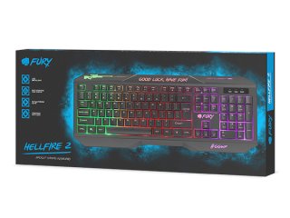Fury Hurricane TKL Rainbow Gamer Billentyűzet - Magyar kiosztás