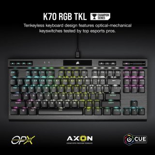 Corsair K70 TKL Mechanikus Gamer Billentyűzet - Angol kiosztás