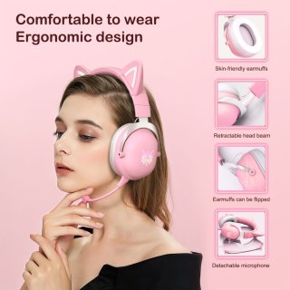 Onikuma B20 Cicafüles Vezeték Nélküli Gamer Headset
