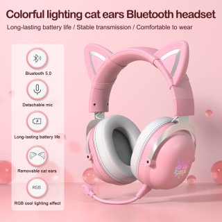 Onikuma B20 Cicafüles Vezeték Nélküli Gamer Headset
