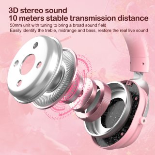 Onikuma B20 Cicafüles Vezeték Nélküli Gamer Headset