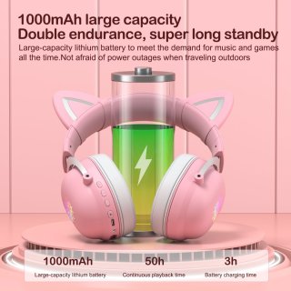 Onikuma B20 Cicafüles Vezeték Nélküli Gamer Headset
