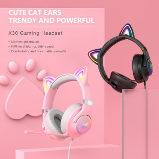 Onikuma X30 Cicafüles Gamer Headset