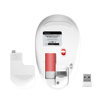 Meetion MT-R600 Rechargeable Wireless Mouse - Rose gold