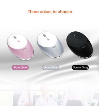 Meetion MT-R600 Rechargeable Wireless Mouse - Silver