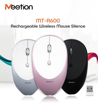 Meetion MT-R600 Rechargeable Wireless Mouse - Space Grey