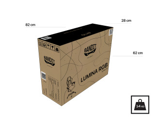 BANDIT Lumina RGB Gamer szék - fekete