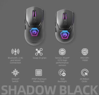 Marvo Z FIT PRO G1W WH RGB Vezeték Nélküli Gamer Egér - Fehér