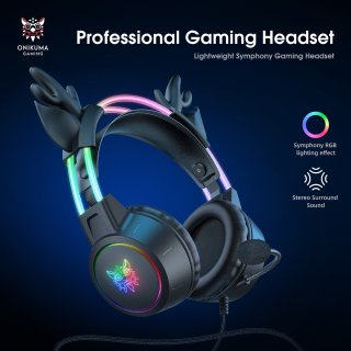 Onikuma X15 PRO Gamer Fejhallgató - Rénszarvasos