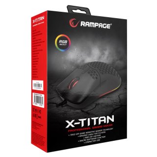 Rampage SMX-R77 X-TITAN RGB Vezetékes Gaming Egér - Fekete