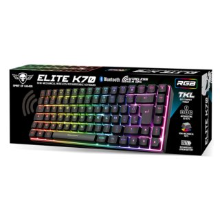 Spirit of Gamer ELITE K70 TKL Gamer billentyűzet - Magyar Kiosztás
