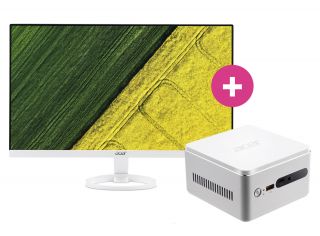 Acer Revo RN76 Mini PC + Acer R241Ywmid monitor 24"