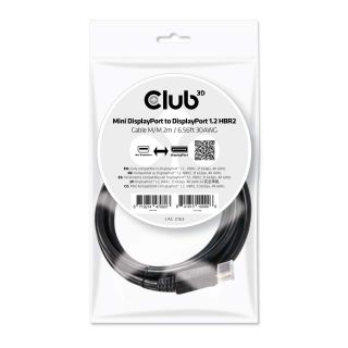 Club3D Mini DisplayPort HBR2 - DisplayPort 1.2a HBR2 - 2m kábel CAC-2163