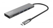 Trust HALYX FAST USB-C hub és kártyaolvasó - Dokkoló / Kártyaolvasó / USB Hub