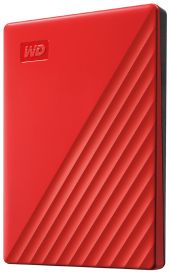 Western Digital My Passport 2,5" 4TB USB3.2 piros külső winchester - HDD / SSD külső/belső merevlemez