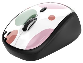 Trust Yvi Wireless Mouse vezeték nélküli egér - Pink Circles