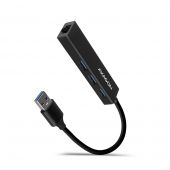 Axagon HMA-GL3A 3 portos USB3.2 Gen 1 fekete HUB Gigabit LAN porttal