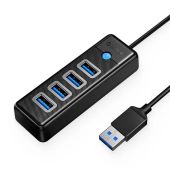 Axagon HMA-CR3A 3 portos USB3.2. Gen 2 fekete HUB kártyaolvasóval