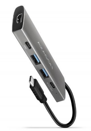 Axagon HMC-5G2 5 portos USB3.2. Gen 2 HUB - ezüstfekete