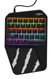 Hama uRage Exodus 410 Egykezes Mobil Gamer Billentyűzet, gaming, világítós, mechanikus, RGB