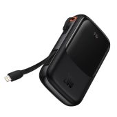 Baseus Qpow Pro Powerbank Lightning kábellel 10000mAh 20W Fekete
