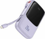 Baseus Qpow Pro Powerbank Lightning kábellel 10000mAh 20W Lila