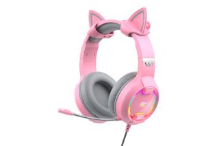 Havit GAMENOTE H2233d - Pink - RGB Gaming Fejhallgató - 1 év garancia