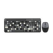 MOFII 888 2.4G Vezeték nélküli billentyűzet + egér készlet - fekete, vezeték nélküli, wireless, +egér