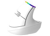 Delux M618C vezeték nélküli vertikális, RGB egér - Fehér, vezeték nélküli, wireless, világítós