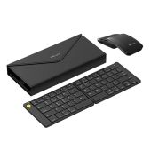 Delux KF10 Foldable Vezeték nélküli billentyűzet és MF10PR egér szett, USB, világítós, vezeték nélküli, wireless, RGB, +egér