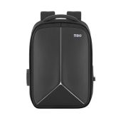 TOO 15,6" lopásbiztos zárral/multifunkciós USB portos fekete hátizsák - Laptop táskák