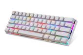Motospeed CK62 - Fehér - Blue Switch - Vezeték Nélküli Mechanikus Gaming Billentyűzet (Angol Kiosztás!) - 1 év garancia - Billentyűzetek