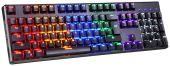 Motospeed CK107 RGB - Fekete - Blue Switch - Mechanikus Gaming Billentyűzet (Angol Kiosztás!) - 1 év garancia - Billentyűzetek