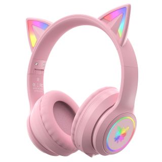 Onikuma B90 Vezeték nélküli Gaming headset - Pink - Cicafüles