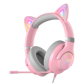Onikuma X30 Gaming Fejhallgató - Pink - Cicafüles