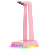 Onikuma ST-2 RGB Headset állvány - Pink, USB, jack
