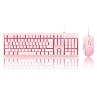 Onikuma G25+CW905 Gaming billentyűzet + egér csomag - Pink