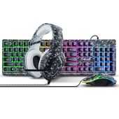 Onikuma TZ3002 Camouflage Szürke 3 in 1 Combo, gaming, világítós, +egér