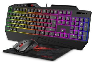 Havit KB889CM 3in1 Gaming Billentyűzet, Egér Kombó - Angol Kiosztás!