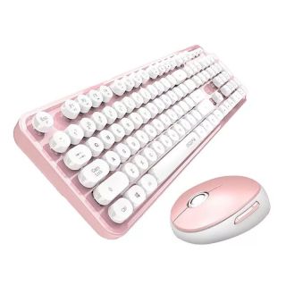 MOFII Sweet - Fehér/Pink- Vezeték Nélküli Billentyűzet (Angol Kiosztás!) + Egér Készlet