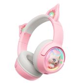 Onikuma B5 Vezeték nélküli Gaming headset - Pink - Cicafüles - Headset