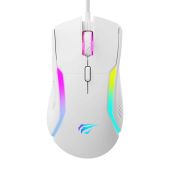 Havit MS1033 Gamer Egér - Fehér, világítós, gamer, súlyozható