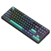 AULA F87 Dark Storm Vezeték Nélküli Mechanikus Gamer Billentyűzet, gamer, világítós, mechanikus, vezetékes, RGB