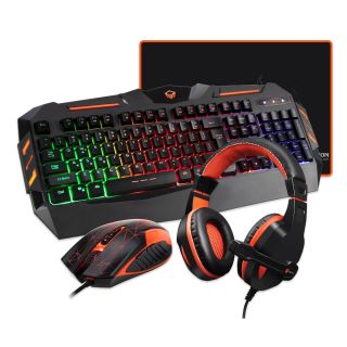 Meetion 4 in 1 Gaming szett - Headset + Billentyűzet (Angol) + Egér + Egérpad