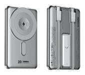 Remax Magnetic CX-2 MagSafe Vezeték Nélküli Gyorstöltő Powerbank 10000mAh - Ezüst