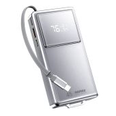 Remax Telescopic FCP-30 Gyorstöltő Powerbank visszahúzható Type-C kábellel 20000mAh - Fehér